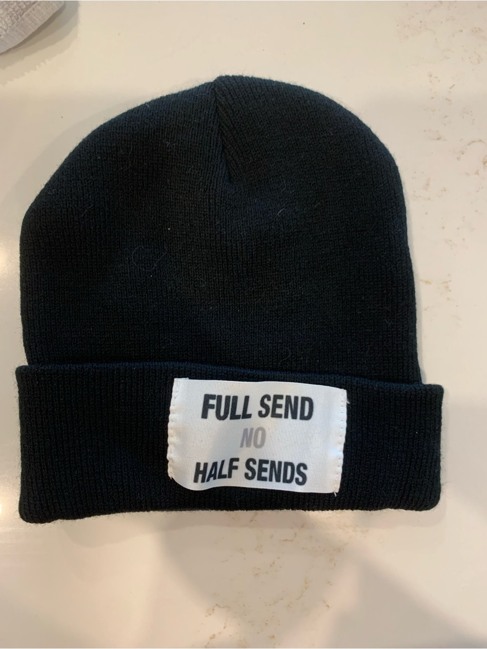Full Send 'No Half Sends' Black Beanie